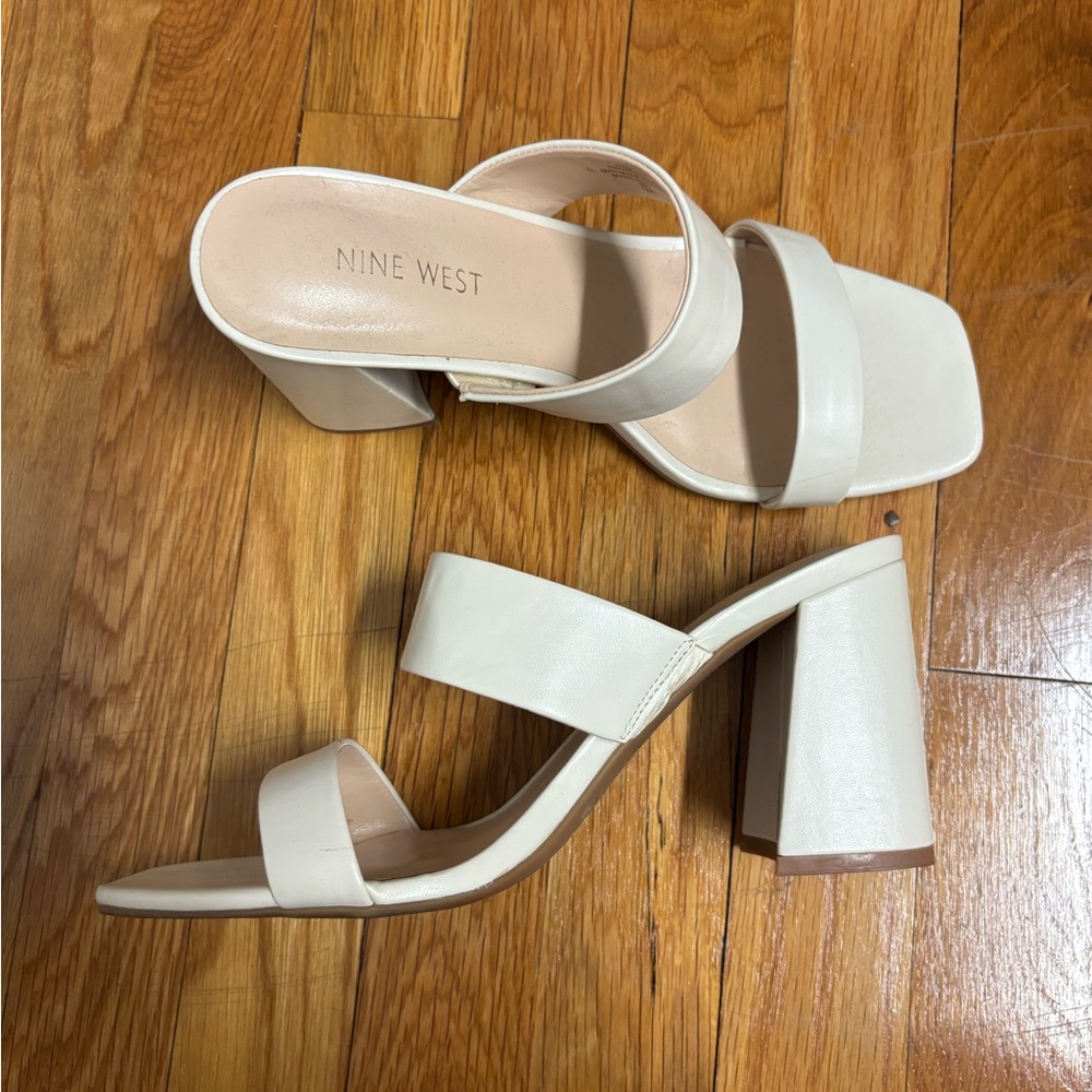 Nine West Gati 3 Ivory Heels Size 8.5